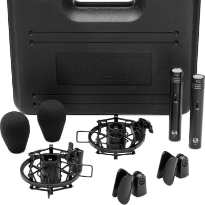 Warm Audio WA84-C-B-ST Small Diaphragm Condenser Microphone Black Stereo Pair image 1