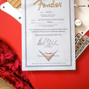2000 Fender Stratocaster Custom Shop 1956 Closet Classic Relic Guitar Fiesta Red w/ Original Case image 24
