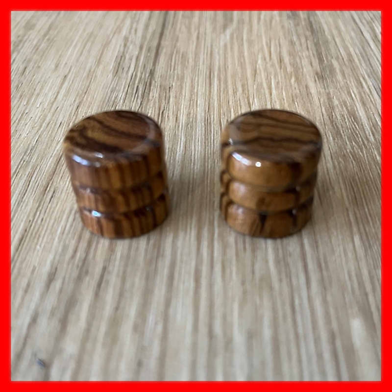 2-Pack Wood Knobs Tele Style Flat Top Dome Knobs Guitar Bass Wood