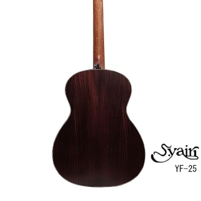 S.Yairi YF-25 Solid wood Sitka Spruce & Indian Rosewood OM acoustic guitar High-quality image 6