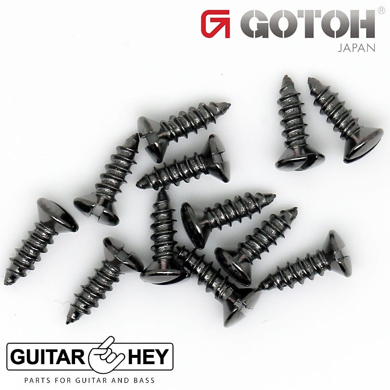 NEW Gotoh JCB-4 Square Jack Plate for Les Paul Guitar w/ Screws - COSMO  BLACK