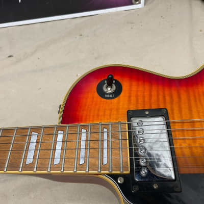 Hohner Lefty Left-Handed Professional L59 L-59 Singlecut Guitar MIK Korea 1980s Cherry Burst image 3