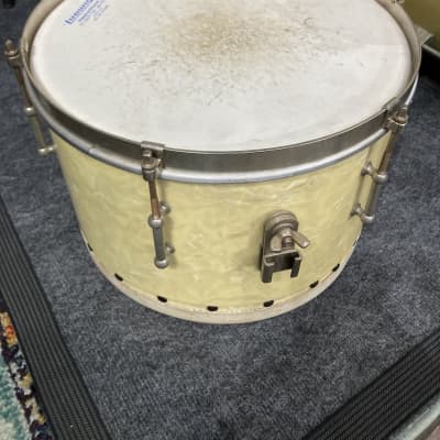 Ludwig & Ludwig Quiet Riot - Frankie Banali's "Professional" Model, Tack Tom Drum Set 13",13",16",26" (#27) AUTHENTICATED 1940s - White Avalon Pearl image 10