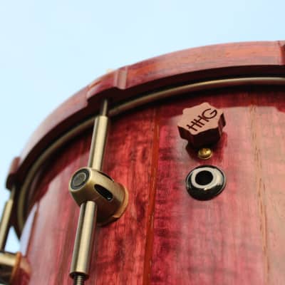 HHG Drums Purpleheart And Bubinga Stave Snare & Matching Wood Hoops, Satin Lacquer image 5