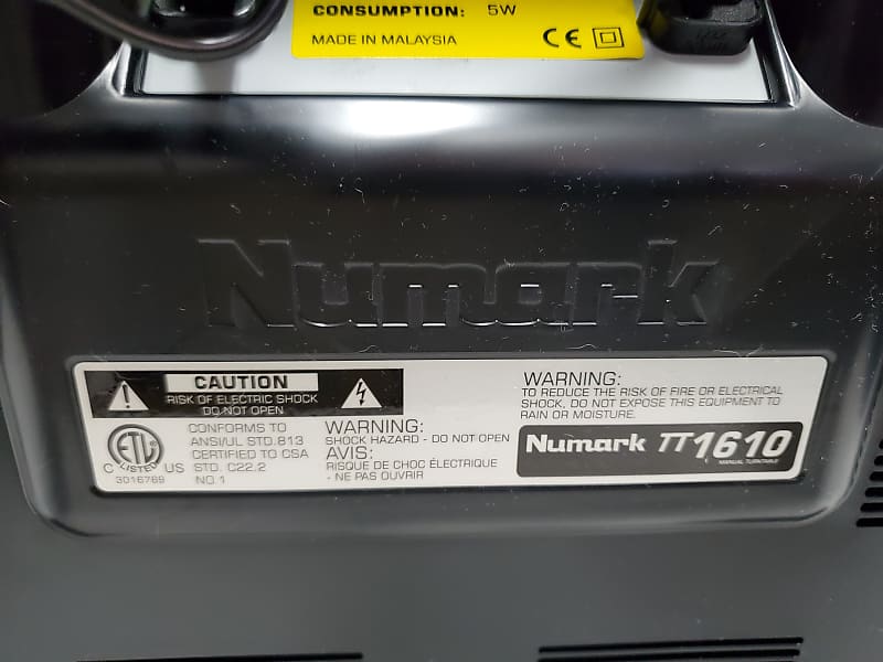 Numark TT1610 Belt Driven DJ Turntable #695 Good Used