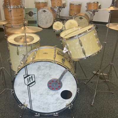 Slingerland Radio King 1948 WMP drum set 13/16/26/7x14, 6” and 8” bongos, cymbals, hardware, time capsule drum set image 2