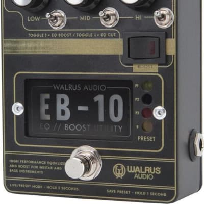 Walrus 900-1049B EB-10 Preamp/EQ/Boost Pedal Black image 3