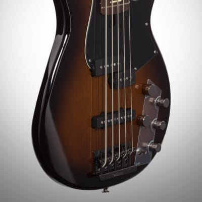 Yamaha BB735A Electric Bass Guitar, 5-String (with Gig Bag), Sunburst image 4