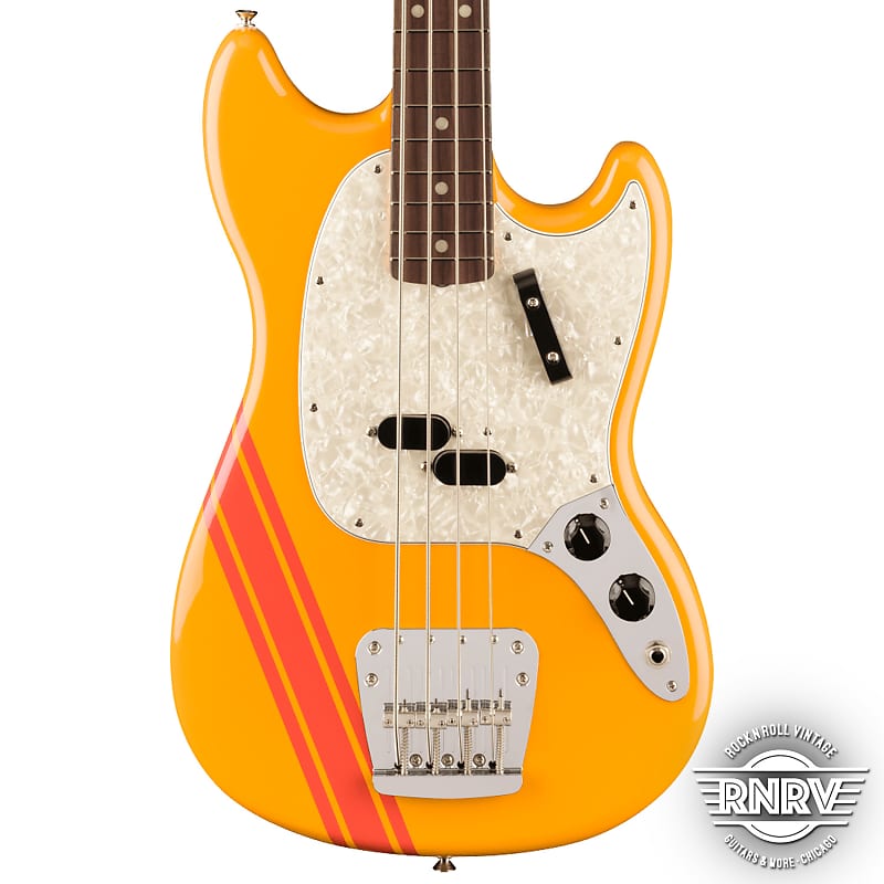 Fender Vintera II '70s Competition Mustang Bass with Rosewood Fretboard - Competition Orange image 1