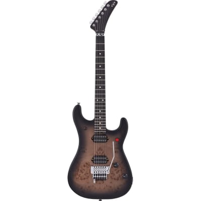EVH 5150 Series Deluxe Poplar Burl Electric Guitar, Ebony Fingerboard, Black Burst image 1