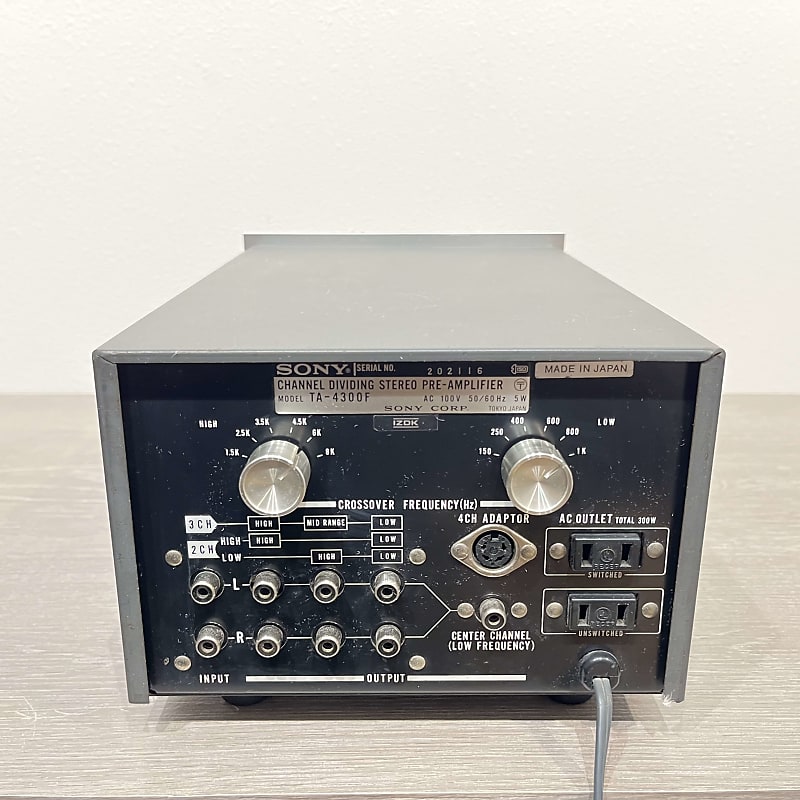 【良品】 ソニー プリアンプ TA-4300F チャンネルデバイダー アンプ SONY TA-4300Fの仕様 ソニー