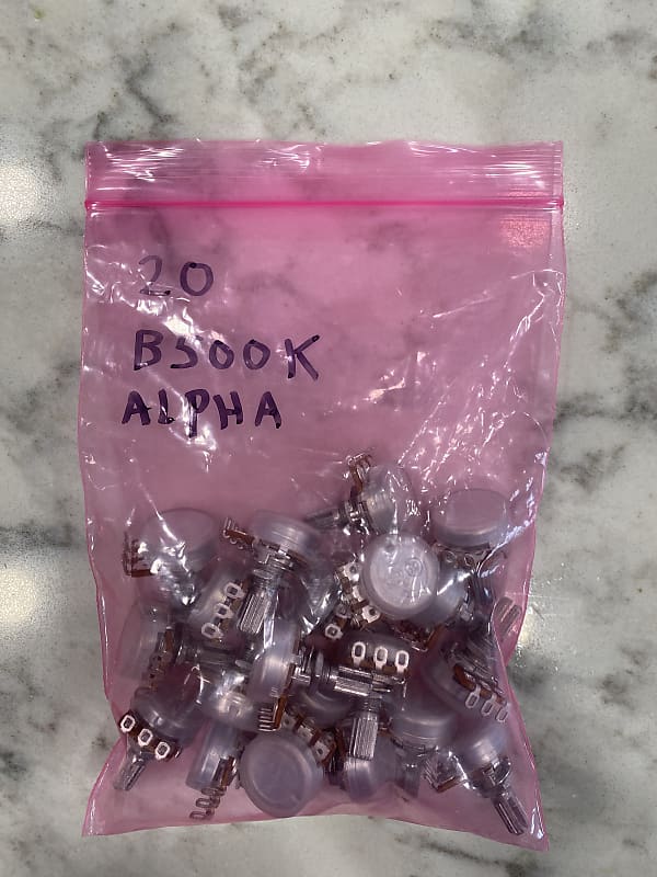 (20 Count) Alpha B500K Potentiometer With Lugs | Reverb