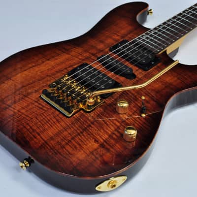 Schecter CET Koa Top USA Custom Shop Electric Guitar Tobacco Burst image 4