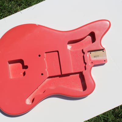 MJT VTJ Jazzmaster Body - Faded Fiesta Red/Coral Light Relic | Reverb