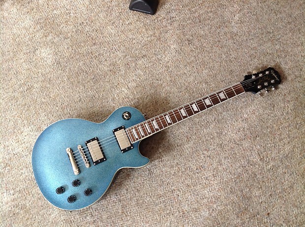 Epiphone Limited Edition Les Paul Standard Blue Sparkle Flake Electric  Guitar