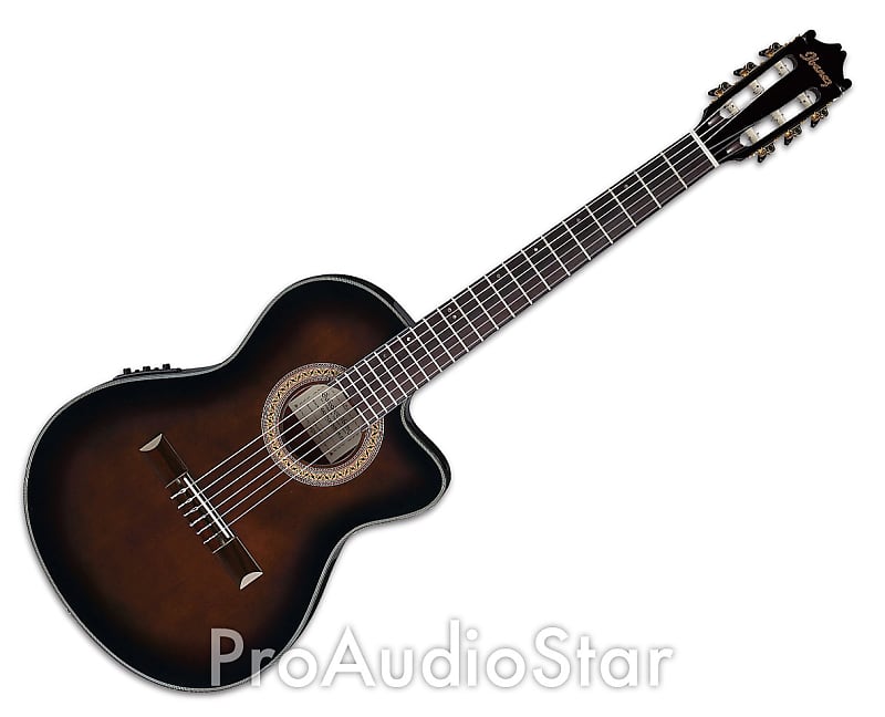 Ibanez GA35TCE Thinline Classical A/E Guitar - Dark Violin Sunburst image 1
