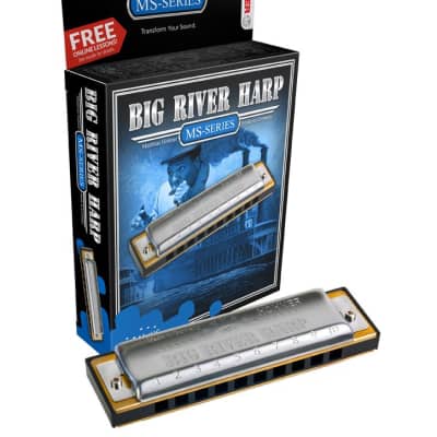 Hohner 590BX-BF Big River Harp Key Of  A Sharp  / B Flat  Boxed Package Harmonica image 2
