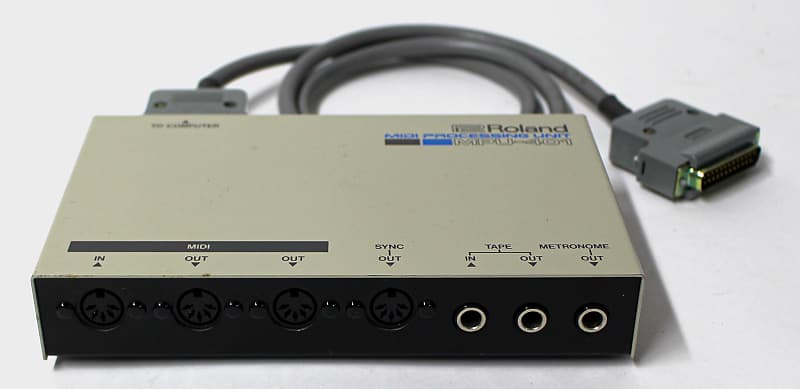 Roland MPU-401 MIDI Processing Unit with Computer Cable and Technical Manual