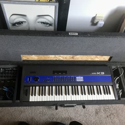 Kawai K3 Wavetable synth w/ Stereoping K3 controller, 4 voice cards with sounds, case, sustain & cables