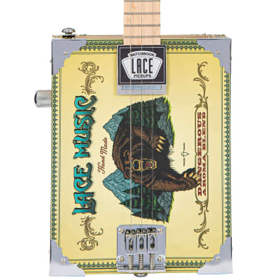 Lace Cigar Box Electric Guitar ~ 3 String ~ Grizzly Bear image 7