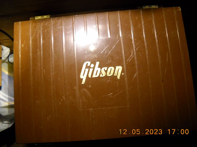 GIBSON CASE DEALER PARTS 1970's 1980's BROWN + BIEGE Reverb