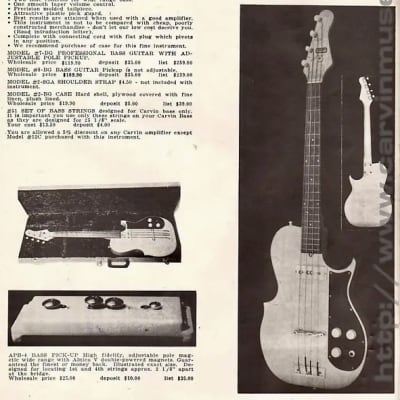 Carvin Short scale Bass Guitar Blonde original vintage 1959 USA prototype 25” #7 BG 7 image 15