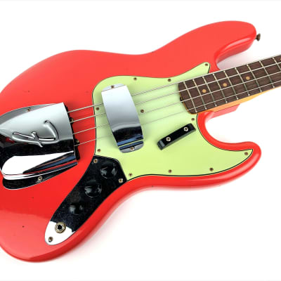 Fender Custom Shop '64 Jazz 2023 - Aged Fiesta Red Journeyman Relic image 1