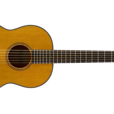 Yamaha Parlor size guitar solid Sitka spruce top mahogany back and sides SRT Zero Impact passive piezo hard bag included; Vintage Natural image 2