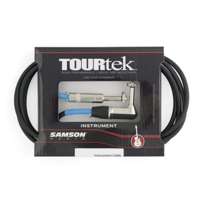 Tourtek TIL10 1/4" Instrument Cable, 10ft, Straight-Right Angle Connectors image 2