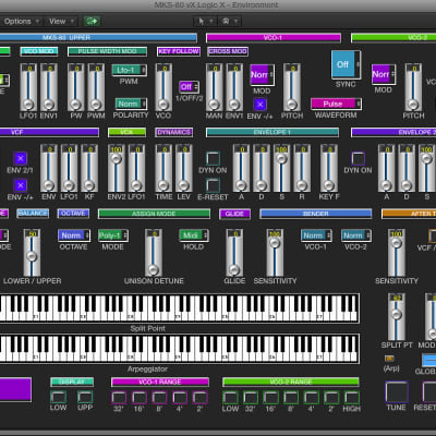 Virtual MPG-80 editor / programmer - Roland MKS-80 - LOGIC v4 - X