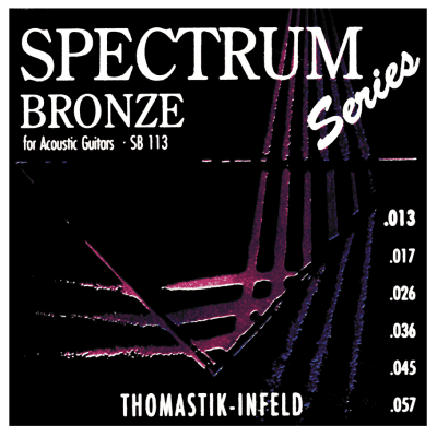 Thomastik-Infeld SB113 Spectrum Bronze Round Wound Acoustic Guitar Strings - Medium (.13 - .57)