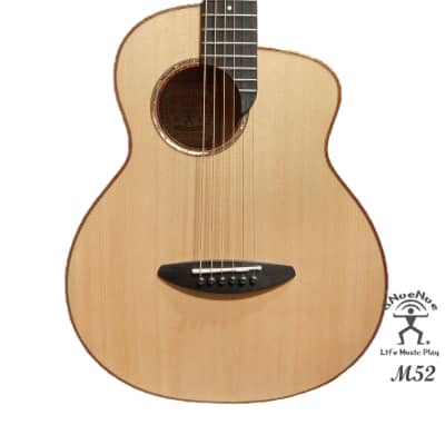 aNueNue M52 Solid Sitka Spruce & Acacia Koa Acoustic Future Sugita Kenji design Travel Size Guitar for sale