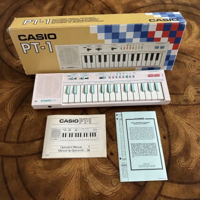 Casio PT-1 Ultra Rare Pastel Pink & Teal Vintage 1988 Cult Status 29-Key Mini Synthesizer MIJ