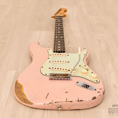 2007 Fender Custom Shop NAMM Limited Edition 1962 Stratocaster Relic Shell Pink w/ Case, COA image 10