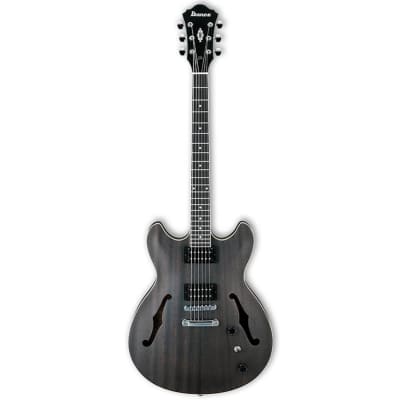 Ibanez AS53 Semi-Hollow Electric Guitar (Trans Black Flat)(New) image 1