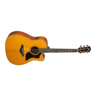 Yamaha A3M VN Folk Cutaway Acoustic Electic Guitar - Mahogany - Vinatge Natural image 4