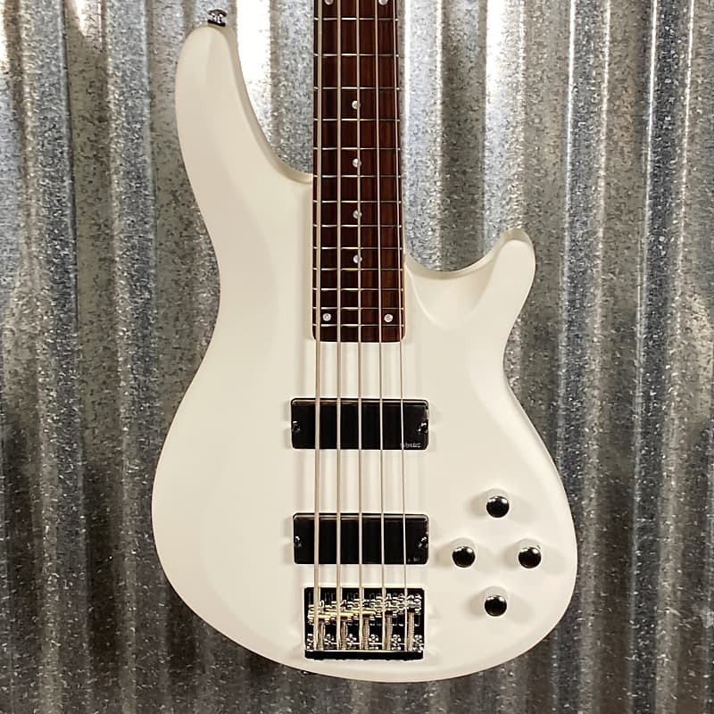 Schecter C-5 Deluxe 5 String Bass Satin White Used image 1