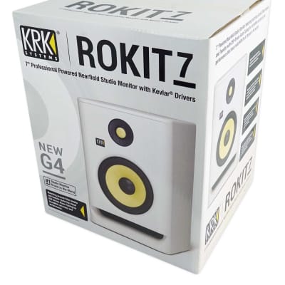KRK ROKIT RP7 G4 7" Bi-Amped Studio Monitor DSP Speaker White Noise Edition image 4