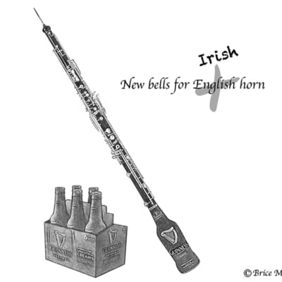5 high quality oboe d'Amore reeds - Glotin (made in France) +  humor drawing print image 12