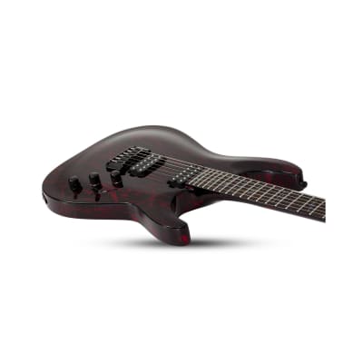 Schecter C-1 Silver Mountain Electric Guitar (Blood Moon) Bundle with Hard Shell Protective Carrying Case image 7