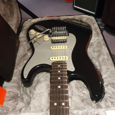 NEW 2021 Fender American Ultra Luxe Stratocaster HSS FR Floyd Rose Mystic Black USA Strat image 8
