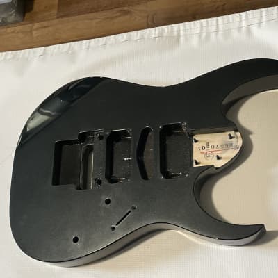 2000 Japan Fujigen Ibanez RG570 Metallic Jet Black Guitar Body Floyd Ready image 2