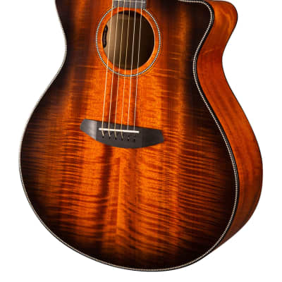 Breedlove Jeff Bridges Oregon Concerto CE Acoustic-Electric Guitar - Bourbon Myr image 3