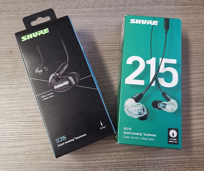 Shure SE215 Sound Isolating Earphones, 2 pack (black and clear) image 1
