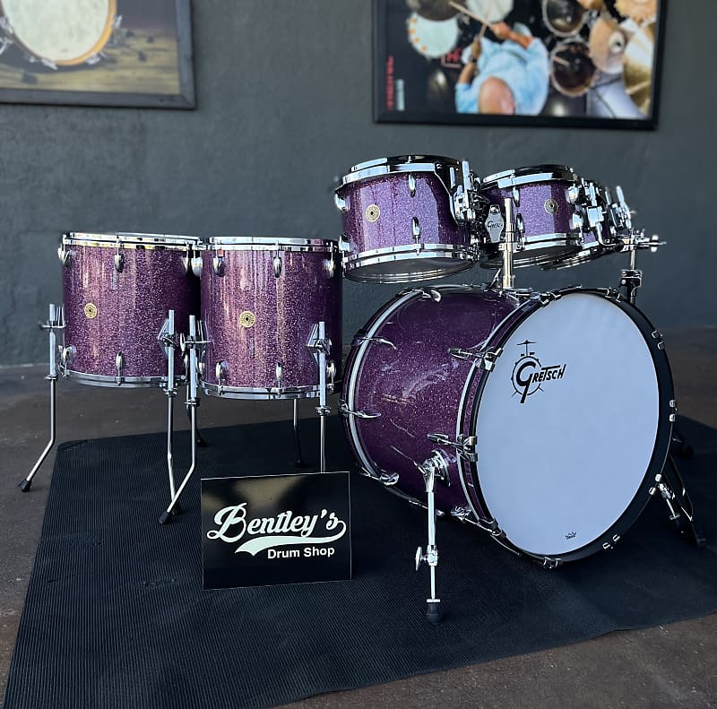 Gretsch USA Custom 6-Piece 8/10/12/14/16/22" Drum Set Kit in Purple Glass image 1