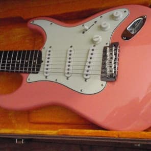 Rare ~ Custom Hand Built Dominick Ramos Stratocaster Style   7 Seven String Shell Pink Strat image 4