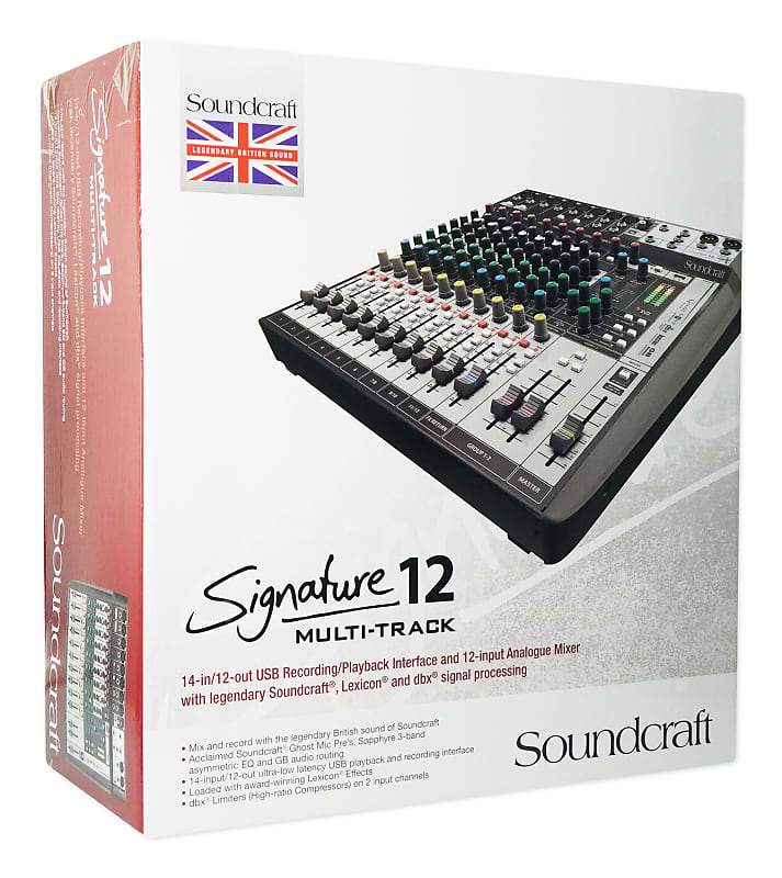Soundcraft Signature 12 MTK 12MTK Mixer w/ Interface+Snake  Cable+Mic+Headphones