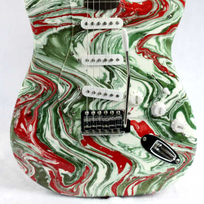Custom Swirl Painted and Upgraded Fender Squier Affinity Strat  W/ Matching Headstock and Pickguard image 1