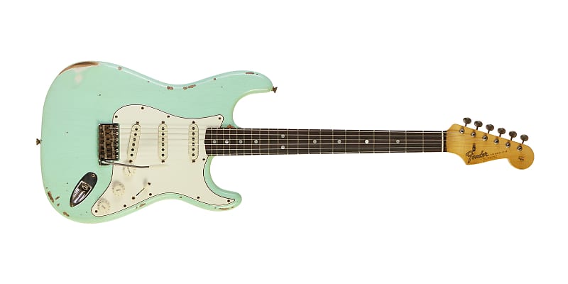 Fender Custom Shop 1964 Stratocaster Relic Aged Surf Green | Reverb