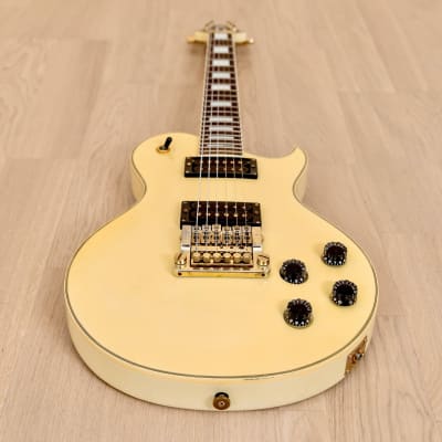 1990 Aria Pro II PE-Deluxe KV Vintage Electric Guitar Ivory w/ USA Kahler 2220B, Japan image 11